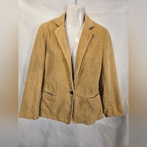 Vintage Great Connections Tan Corduroy Blazer Jacket Women’s Size 11